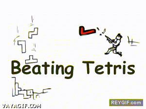 GIF animado (86989) Beating tetris