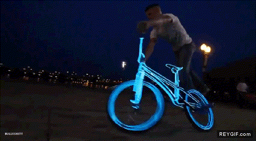 GIF animado (89953) Bicicleta tron