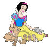GIF animado (82237) Blancanieves animales
