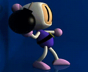 GIF animado (79752) Bomberman lanzando bomba