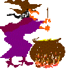 GIF animado (76793) Bruja caldero fuego