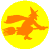 GIF animado (76811) Bruja luna amarilla