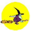 GIF animado (76819) Bruja volando luna