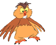 Imagen GIF de Buho arquimedes animado