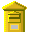 Imagen GIF de Buzon de correos amarillo animado