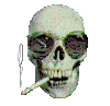 GIF animado (76886) Calavera cigarro