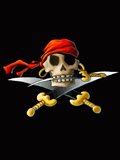 GIF animado (76927) Calavera pirata panuelo