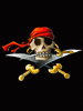 GIF animado (76927) Calavera pirata panuelo