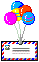 GIF animado (85407) Carta con globos
