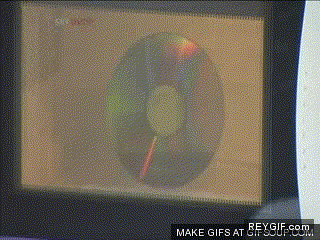 GIF animado (87299) Cd en microondas a camara lenta