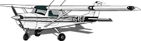 GIF animado (77532) Cessna en blanco y negro