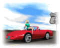 GIF animado (78814) Chevrolet corvette y chica
