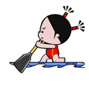 GIF animado (78320) Chica en canoa