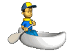 GIF animado (78321) Chico remando en una canoa