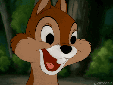 Imagen GIF de Chip sorprendido animado