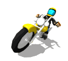 GIF animado (79359) Conduccion de una moto chopper