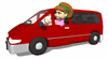 GIF animado (78670) Conductora de una monovolumen