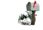 GIF animado (85309) Conejo al lado del buzon