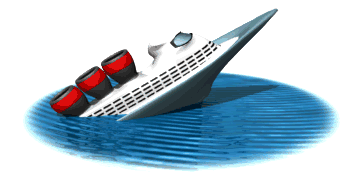 GIF animado (78278) Crucero hundiendose en d