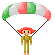 GIF animado (79513) Dibujo de salto en paracaidas
