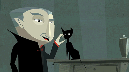 GIF animado (77465) Dracula gato