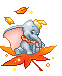 GIF animado (82488) Dumbo hojas