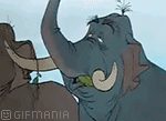 GIF animado (82871) Elefante comiendo