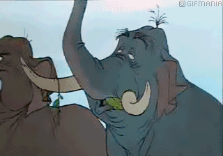 GIF animado (82873) Elefante rumiando