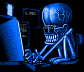 GIF animado (77081) Esqueleto nerd
