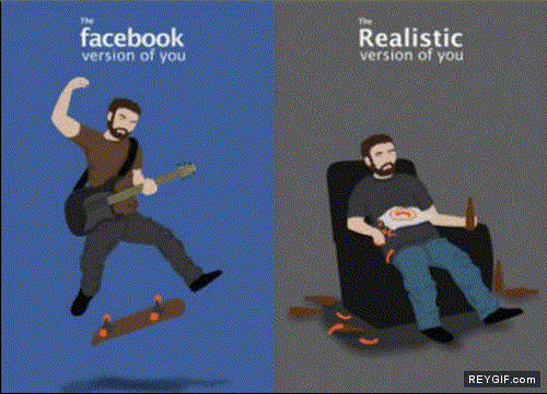 GIF animado (89022) Facebook vs realidad