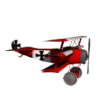GIF animado (77607) Fokker dr i baron rojo volando