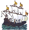 GIF animado (78346) Galeon en alta mar
