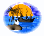 GIF animado (78359) Galeon y una isla
