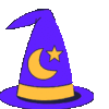GIF animado (76869) Gorro bruja gato arana
