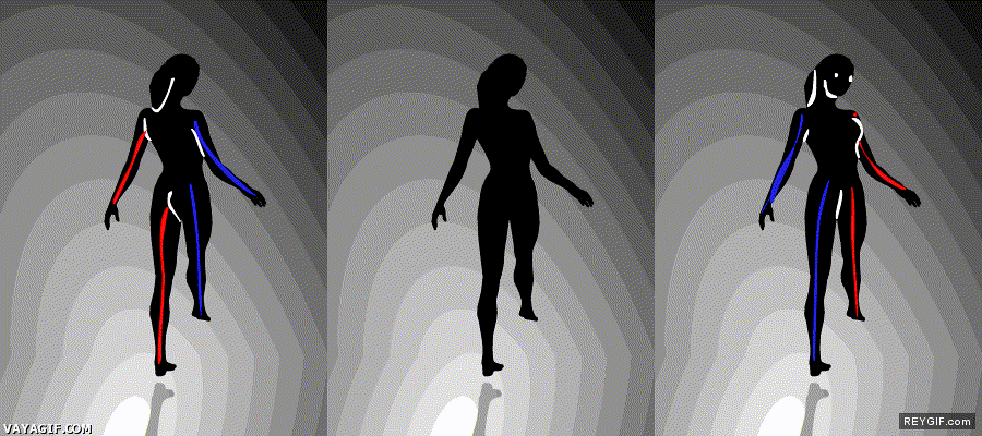 GIF animado (87031) Hacia donde gira la figura del centro