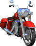 GIF animado (79323) Harley davidson electra glide roja