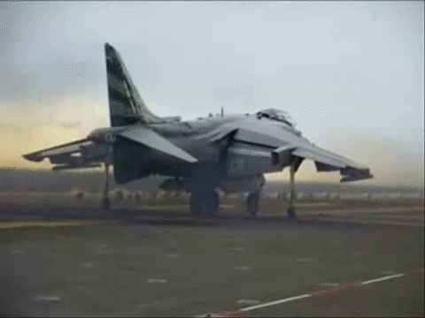 GIF animado (77745) Harrier jump jet despegando