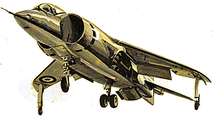 Imagen GIF de Harrier jump jet levitando animado