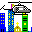 GIF animado (79164) Helicoptero en la ciudad