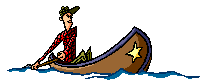 GIF animado (78322) Hombre remando una canoa