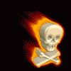 GIF animado (76913) Icono calavera ardiendo