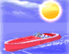 GIF animado (78377) Lancha motora a la deriva