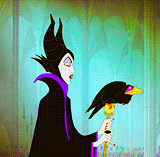 GIF animado (82105) Malefica cuervo negro