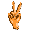 Imagen GIF de Mano paz animado