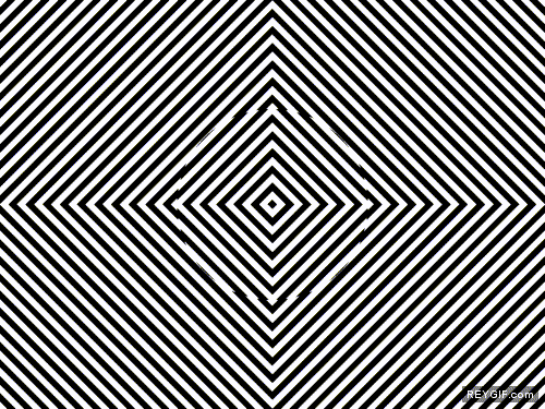 GIF animado (86560) Mira al centro durante 45 segundos pasa de redondo a cuadrado