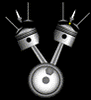 GIF animado (79059) Motor de tiempos bicilindrico en v