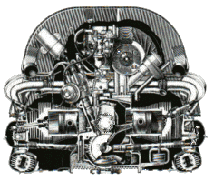 GIF animado (78982) Motor de volkswagen escarabajo tipo