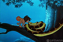 GIF animado (82896) Mowgli tirando kaa