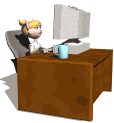GIF animado (76031) Mujer informatico