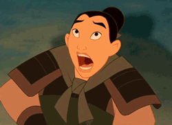 GIF animado (83063) Mulan asustada
